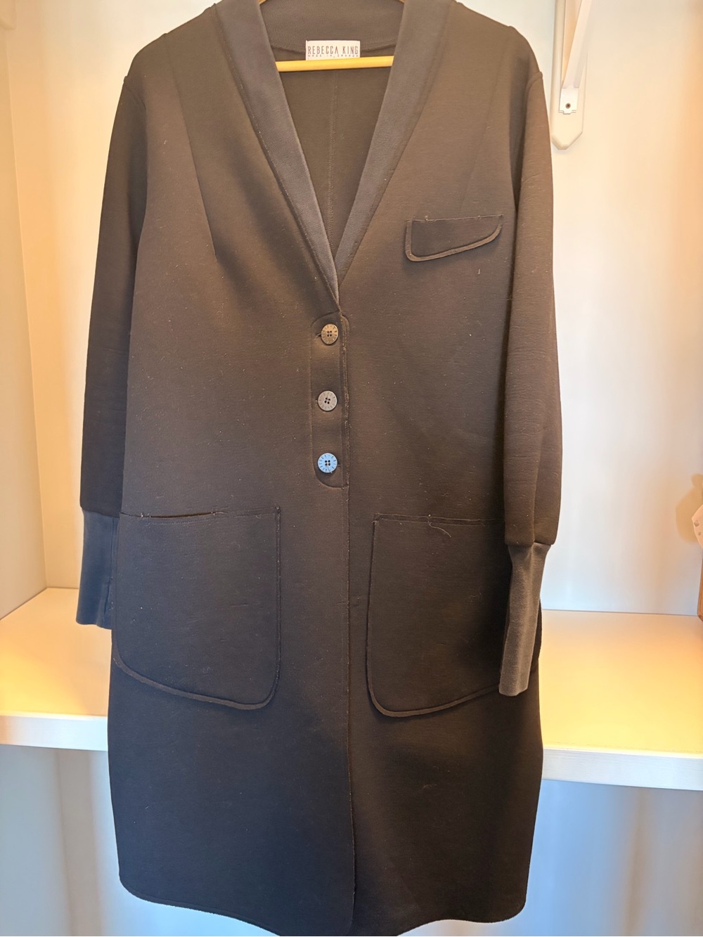 Black Longline Trench Coat